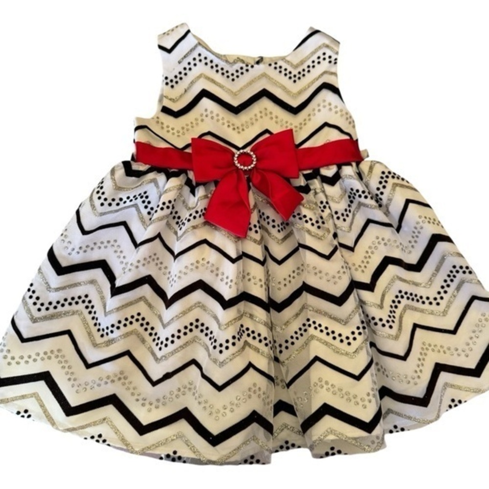 YOUNGLAND BABY Girls Holiday Crinoline Lined Christmas dress. Size 24‎ months